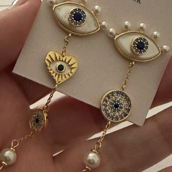 Kate spade Evil eye and pearls long earrings - Picture 7 of 10